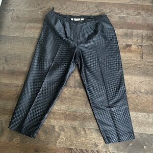 Talbots Womens Green 100% Pure Silk SHANTUNG Lined Straight Leg Pants 18 W